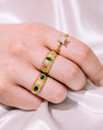 Emerald Ring with Diamonds - Shah