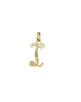Gold initial I with Diamond Pendant Marilisi Front