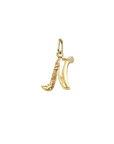 Gold initial N with Diamond Pendant Marilisi Front