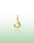 Georgian Letter A in Gold with Diamond