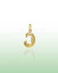 Georgian Letter E in Gold with Diamond