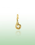 Georgian Letter KH in Gold with Diamond
