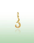 Georgian Letter K in Gold with Diamond
