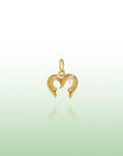 Georgian Letter O in Gold with Diamond