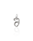 Georgian Letter Sh in White Gold