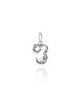 Georgian Letter Ph in White Gold