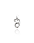 Georgian Letter Sh in White Gold