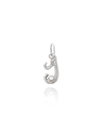 Georgian Letter ZH in White Gold