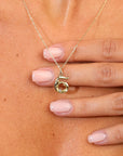 Georgian Letter N in Gold with Diamond