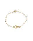 gold bracelet with key charm