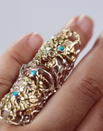 Turquoise Ring 'Tiger & Leopard'