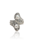 Sterling Silver Ring with Pearls
