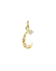 Gold initial C with Diamond Pendant Marilisi Front