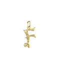 Gold initial F with Diamond Pendant Marilisi Front