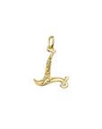 Gold initial L with Diamond Pendant Marilisi Front