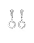 white gold earrings with diamonds original design by georgian designers