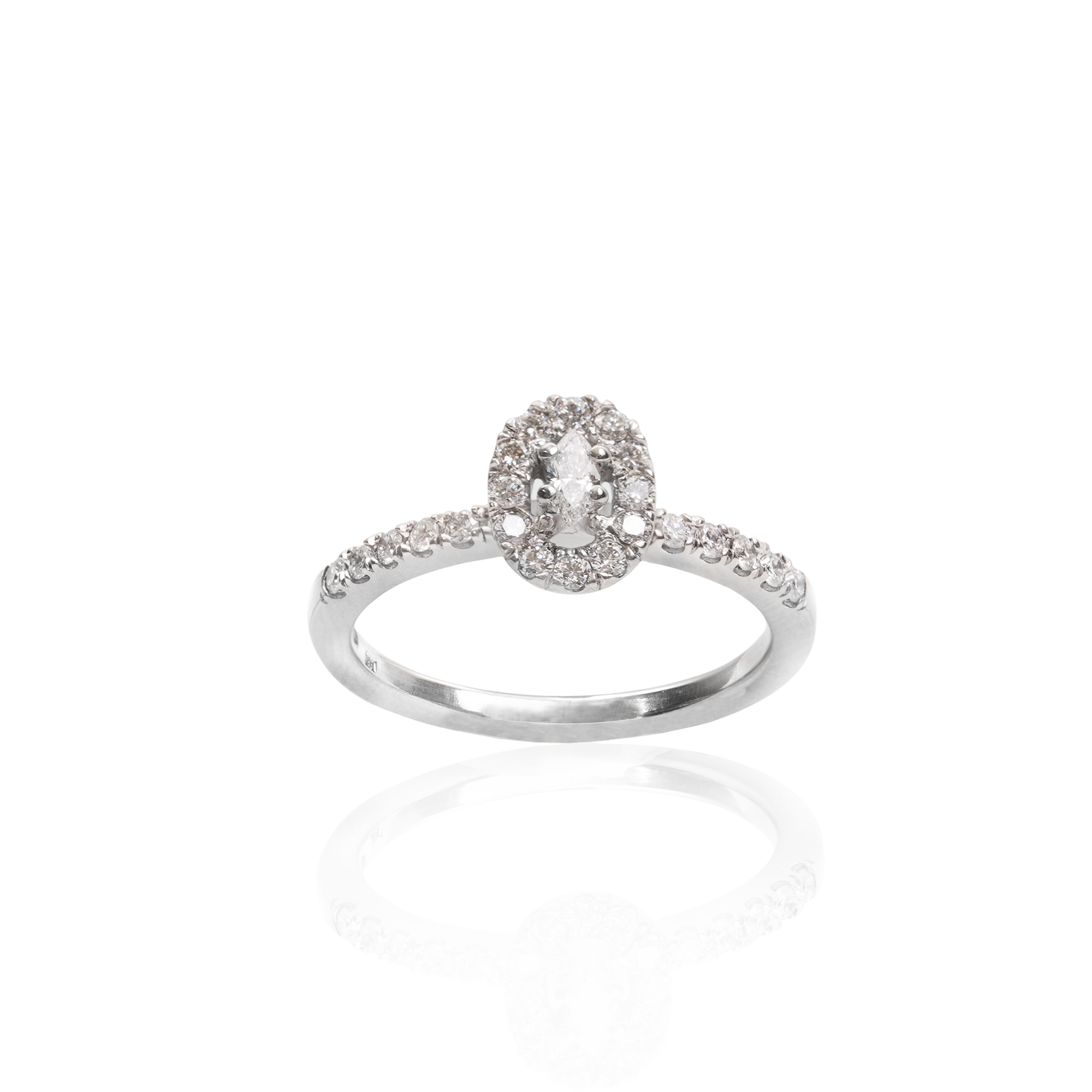 white gold and diamond engagement ring
