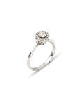 engagement ring in white gold with diamonds