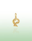 Georgian Letter D in Gold with Diamond