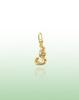 Georgian Letter H in Gold with Diamond