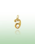 Georgian Letter Sh in Gold with Diamond