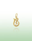 Georgian Letter T' in Gold with Diamond