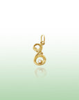 Georgian Letter Z in Gold with Diamond