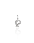 Georgian Letter D in White Gold