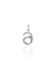 Georgian Letter M in White Gold
