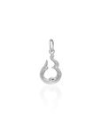 Georgian Letter TS in White Gold