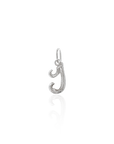 Georgian Letter ZH in White Gold