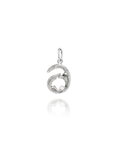 Silver pendant on a white background