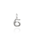 Georgian Letter N in White Gold