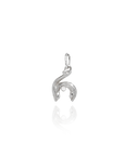 Georgian Letter R in White Gold