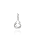 Georgian Letter TS in White Gold