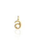 Georgian Letter M in Gold with Diamond
