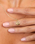Georgian Letter TS in Gold with Diamond