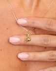 Georgian Letter J in Gold with Diamond