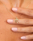 Georgian Letter L in Gold with Diamond