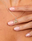 Georgian Letter R in Gold with Diamond