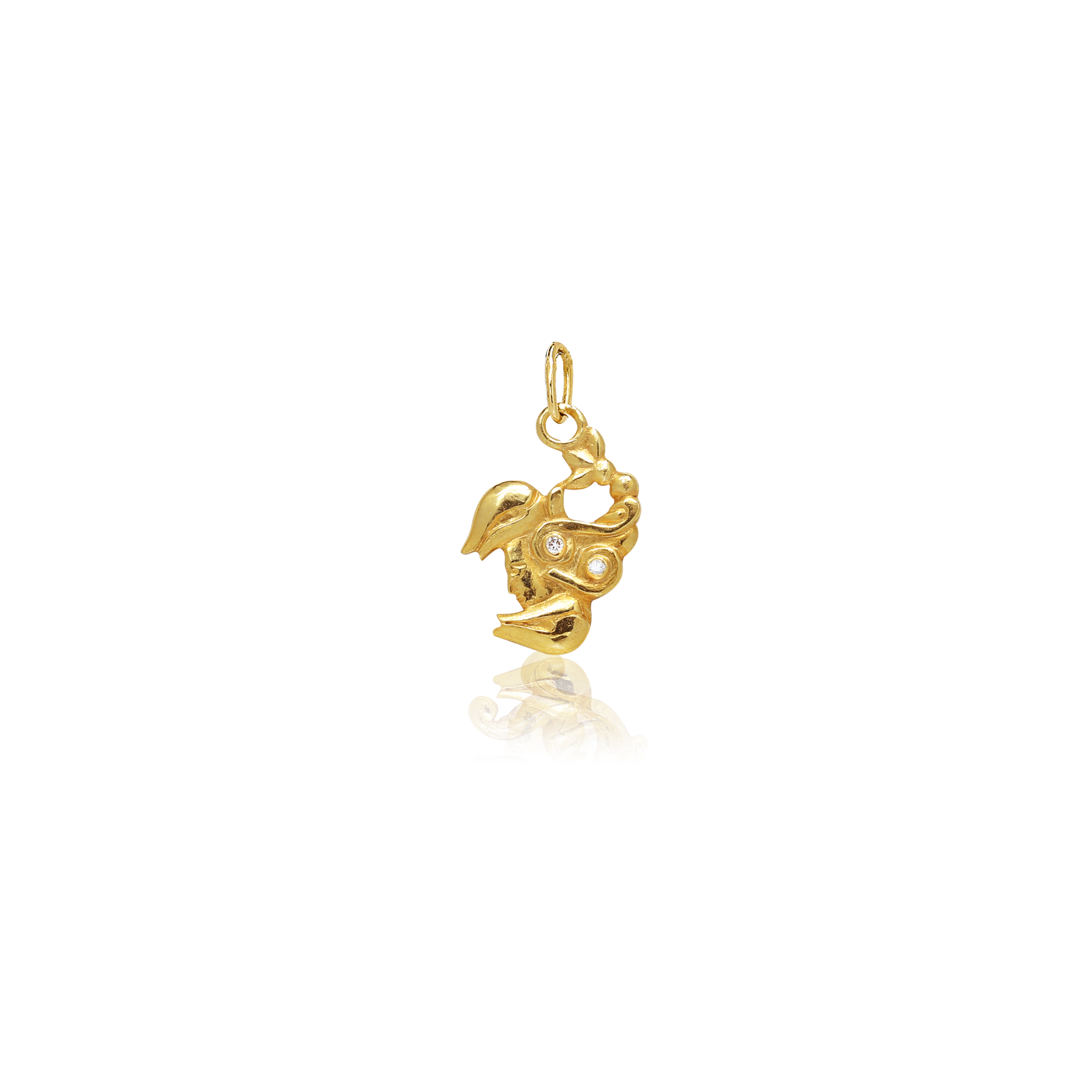 gold zodiac pendant cancer