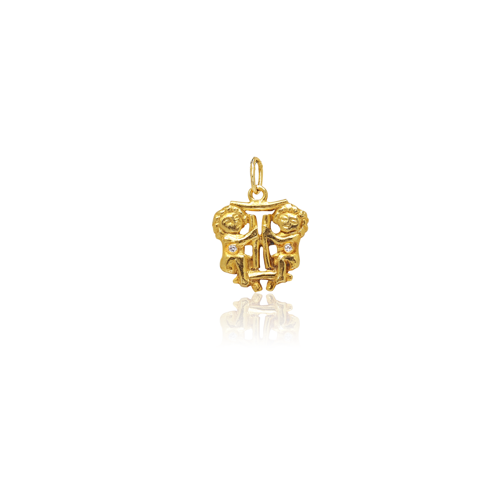 gold gemini zodiac pendant