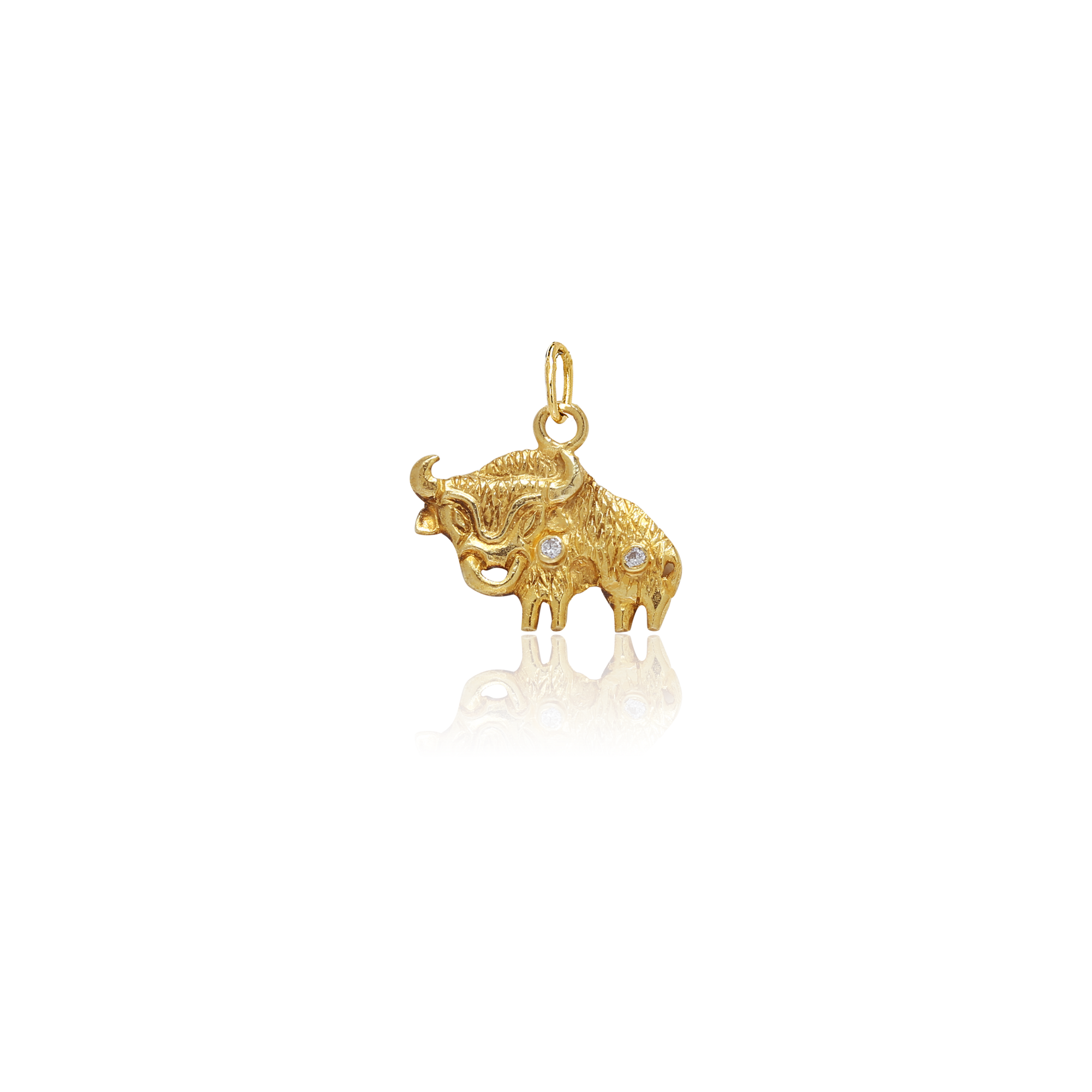 gold zodiac pendant taurus