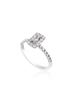 Diamond ring on a white background
