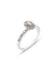 Diamond ring on a white background