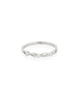 white gold ring on white background