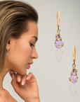 Amethyst & Diamond Earrings